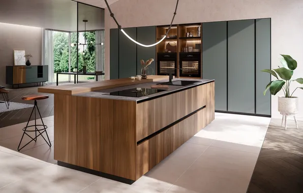 Style, Villa, interior, Italy, kitchen, dining room, dining area, Italian design