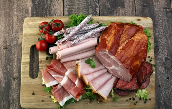 Picture sausage slicing, greens, slices