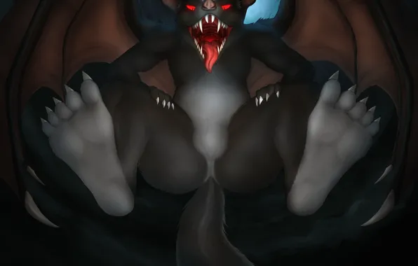 Feet, mouth, bat