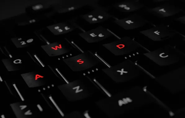 Button, keyboard, WASD