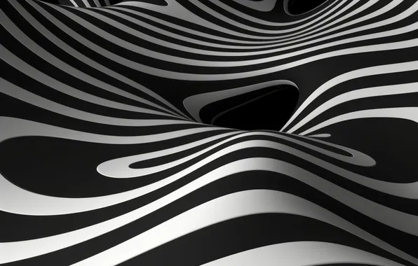 Line, abstraction, black and white, abstract background, AI art, neural network