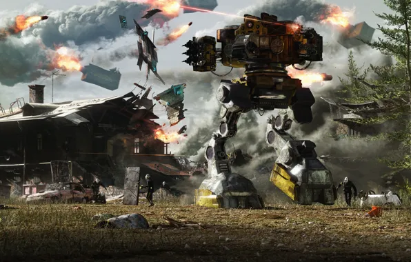 Weapons, robot, destruction, laser, Unconventional Warfare