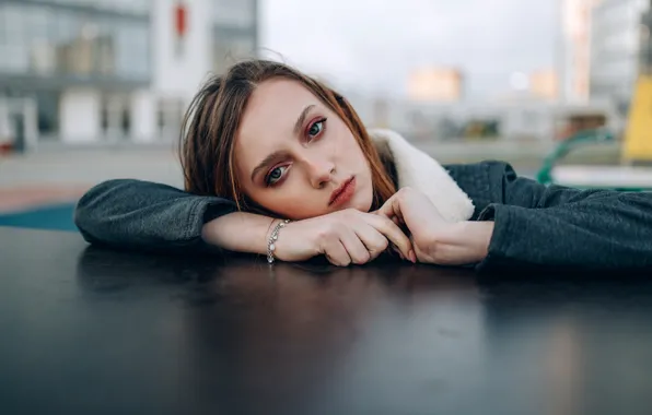 Look, pose, model, portrait, makeup, jacket, hairstyle, brown hair