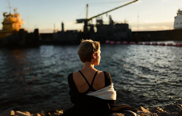 Girl, port, the water, Aleks Five