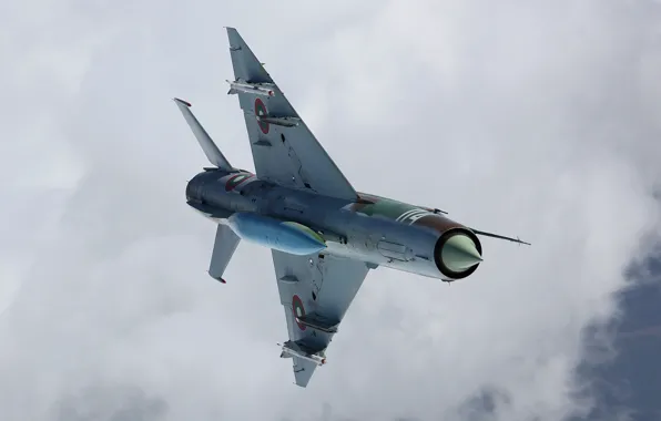 Clouds, flight, fighter, multipurpose, The MiG-21