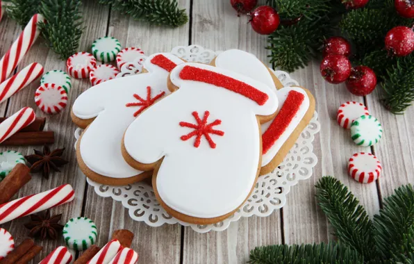 Holiday, new year, cookies, Christmas, Christmas, glaze, candy, cookie