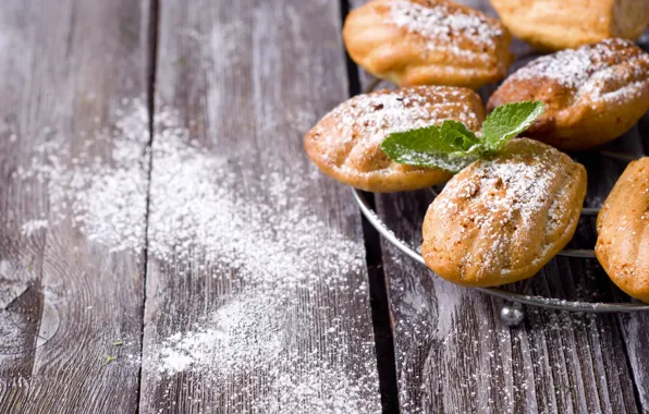 Cookies, mint, Madeleine