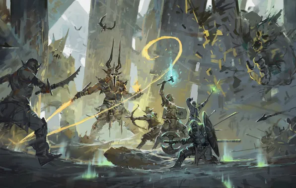 Warrior, art, the battle, KJK-art, Against All Odds