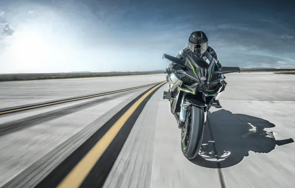 Kawasaki, moto, bike, power, motorcycle, speed, track, Ninja