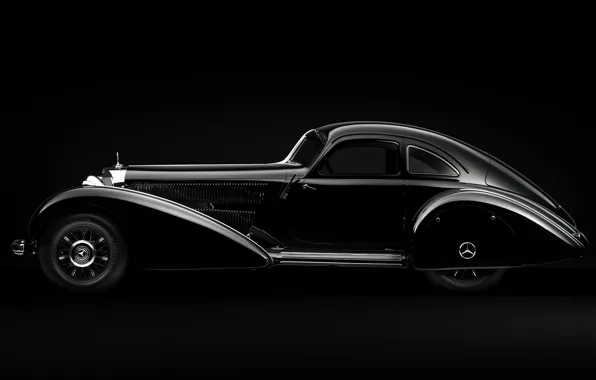 Picture minimalism, Mercedes, Machine, black and white, Mercedes