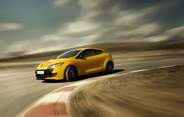 Picture Renault, Reno, Yellow, Megane, R.S., Renault Sport