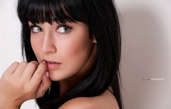 Pose, background, model, hand, portrait, makeup, brunette, hairstyle