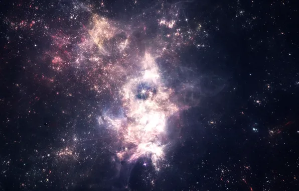 Space, stars, nebula, star cluster