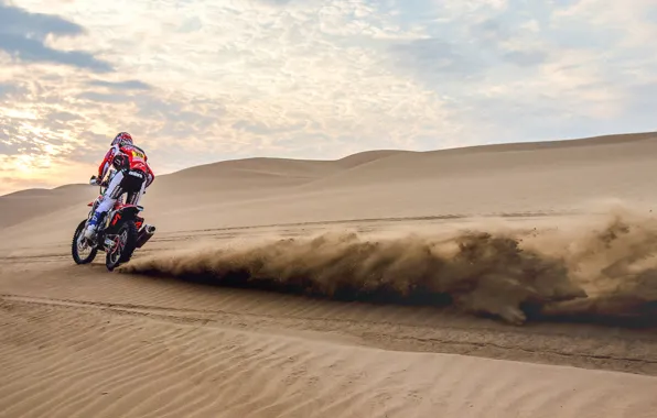 Sand, Motorcycle, Moto, Rally, Rally, Dune, Sands, Homda