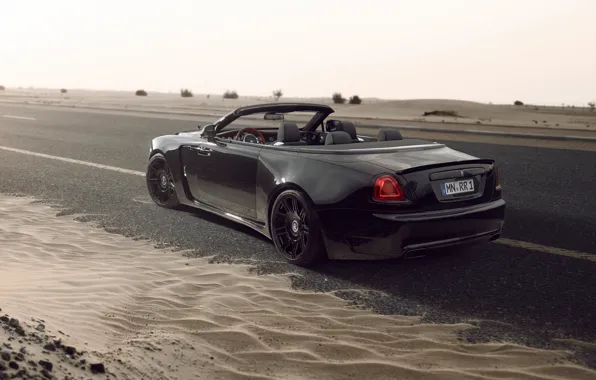 Rolls-Royce, Black, Side, Dawn, Cabrio, Rear, Spofec, Rolls-Royce Dawn