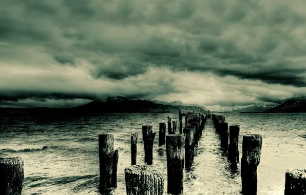 Water, clouds, storm, Posts