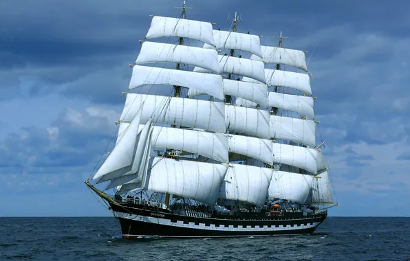 Romance, sails, Kruzenshtern, bark