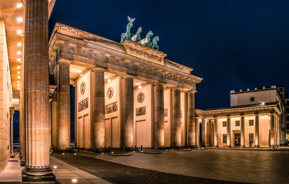 Night, the city, Germany, lighting, area, architecture, Germany, Germany
