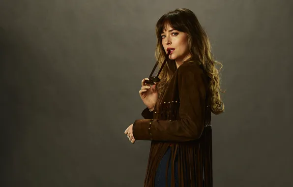 Picture look, girl, pose, glasses, Dakota Johnson, Bad Times At The El Royale