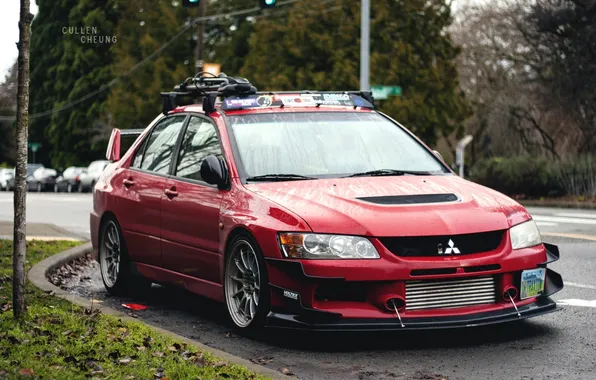 Red, Tuning, Lancer, Red, Evolution, Car, Style, Tuning