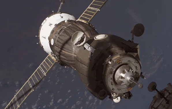 Space, Earth, docking, Russian cargo, the ship Union