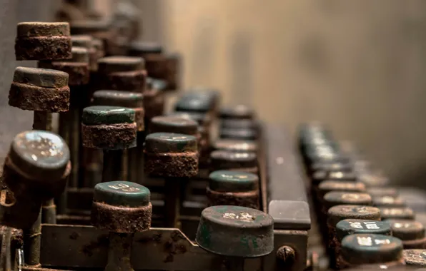 Macro, background, typewriter