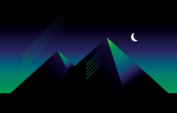 Minimalism, Style, Pyramid, Pyramid, Background, Style, Illustration, A month