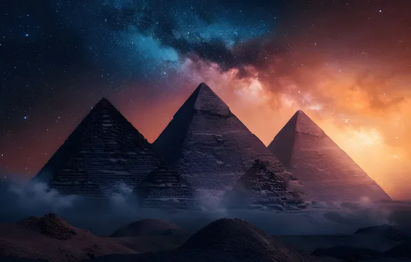 Picture World, Egypt, Milky Way, Aesthetic, The Great Pyramid of Giza, Ancient architecture