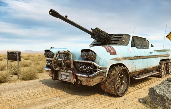 Transport, sign, car, gun, WTF-186