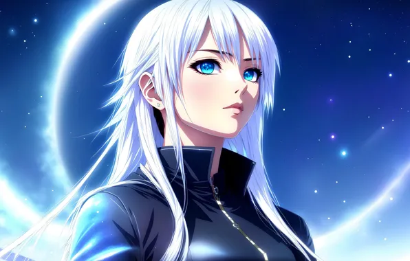 Girl, fantasy, anime, art, blond, digital art, fantasy art, fantasy girl