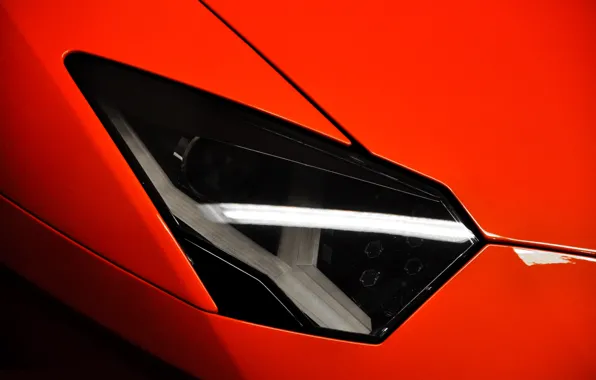 Red, headlight, red, lamborghini, Blik, aventador, lp700-4, Lamborghini