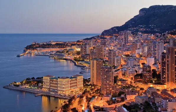 Picture city, night, building