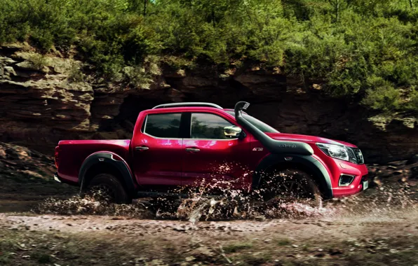 Picture squirt, movement, Nissan, pickup, 2018, Navara