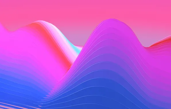 Picture mountains, paint, the volume, layer