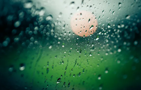 Picture glass, drops, rain