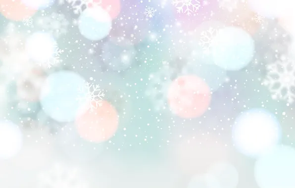 Winter, light, snow, snowflakes, glare, texture, Christmas, New year