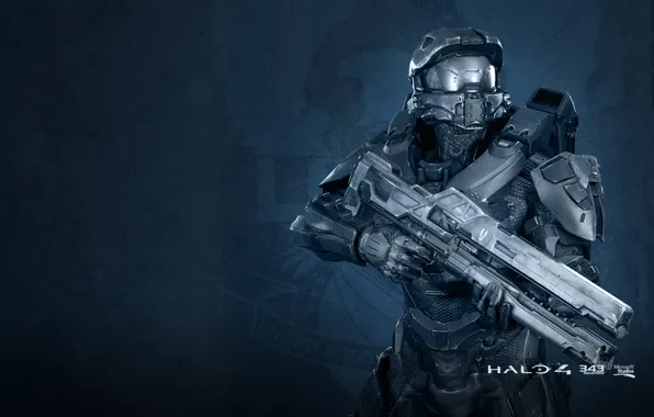 Picture soldiers, rifle, the suit, Halo 4