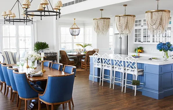 Design, style, Villa, interior, kitchen, dining room