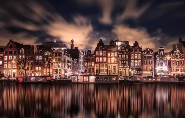 Picture light, the city, home, the evening, Amsterdam, Netherlands