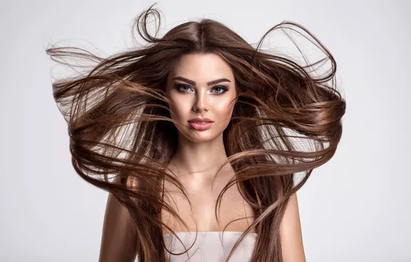 Girl, hair, portrait, makeup, girl, woman, hair, clean
