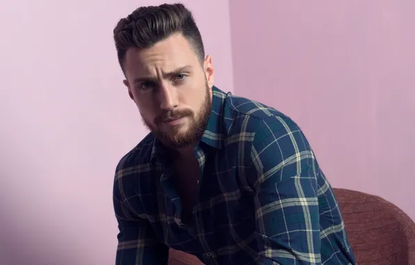 Actor, shirt, beard, photoshoot, Aaron Taylor-Johnson, Aaron Taylor-Johnson, Caitlin Cronenberg, W Magazine