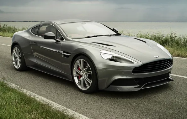 Picture road, the sky, Aston Martin, supercar, the front, Aston Martin, AM 310, Vanquish