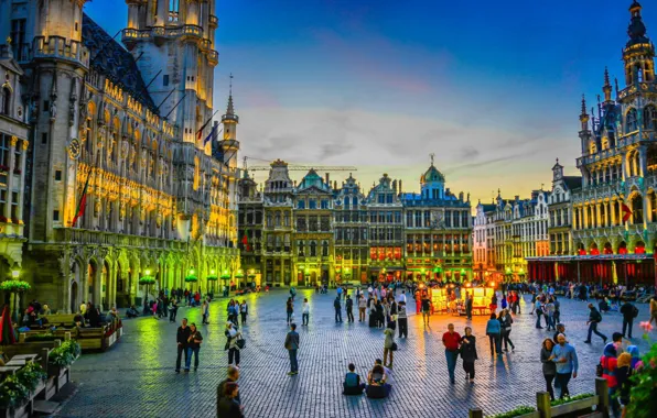 Grande Place, Grote Markt, Brussels, Belgium, Europe Stock Image - Image of  historic, hall: 129863355