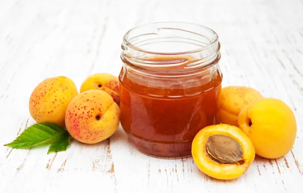 Picture Bank, jam, apricots