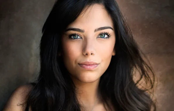 Look, close-up, background, model, portrait, makeup, brunette, hairstyle