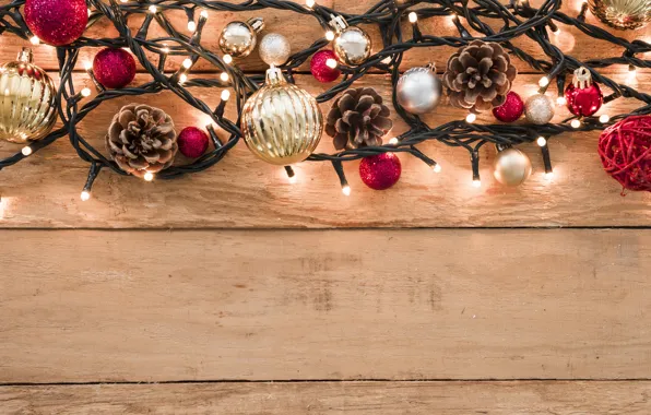 Picture decoration, New Year, Christmas, garland, Christmas, wood, New Year, decoration