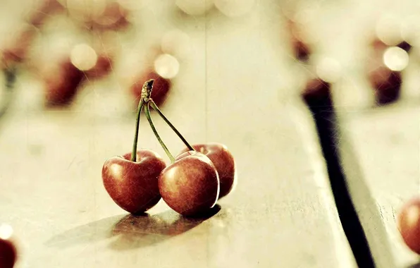 Macro, cherry, photo, table, background, cherry, wallpapers