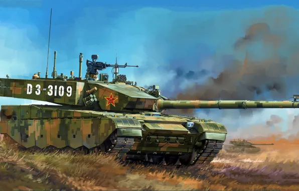 Picture ZTZ-99A, the production version, 3 generations, modern Chinese main battle tank, Type 99A