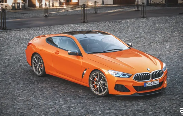 BMW, Machine, Orange, Coupe, Rendering, BMW 8 Series, M850i, Zoki Nanco