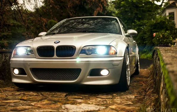 Bmw, silver, e46